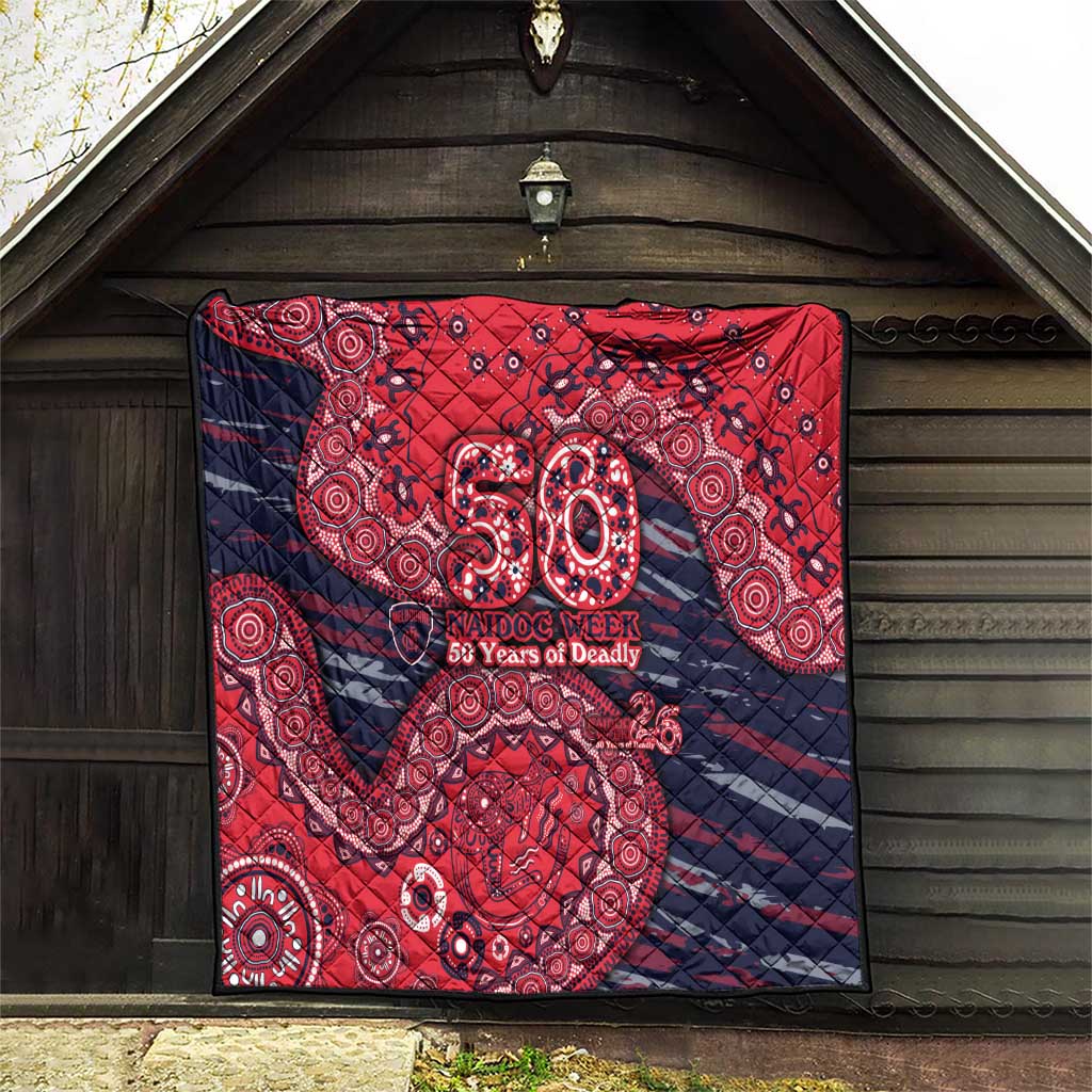 Melbourne Demons NAIDOC Week 2026 Quilt Australian Aboriginal Dot Art Dreamtime Pattern Style
