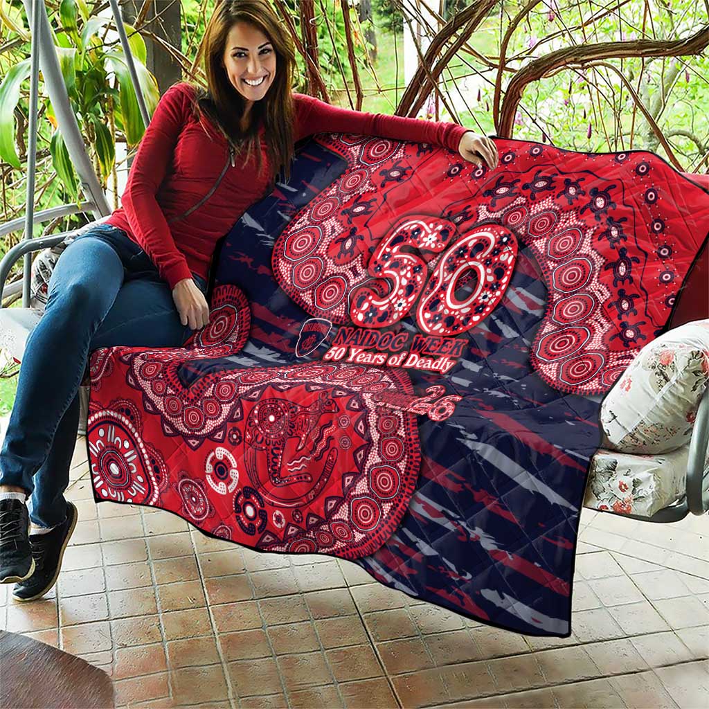 Melbourne Demons NAIDOC Week 2026 Quilt Australian Aboriginal Dot Art Dreamtime Pattern Style