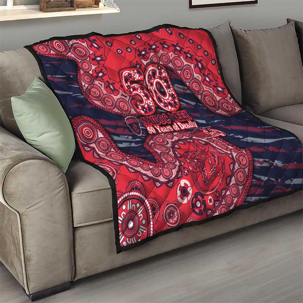 Melbourne Demons NAIDOC Week 2026 Quilt Australian Aboriginal Dot Art Dreamtime Pattern Style