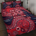Melbourne Demons NAIDOC Week 2026 Quilt Bed Set Australian Aboriginal Dot Art Dreamtime Pattern Style