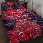Melbourne Demons NAIDOC Week 2026 Quilt Bed Set Australian Aboriginal Dot Art Dreamtime Pattern Style