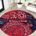Melbourne Demons NAIDOC Week 2026 Round Carpet Australian Aboriginal Dot Art Dreamtime Pattern Style