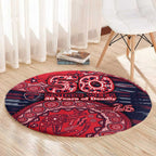 Melbourne Demons NAIDOC Week 2026 Round Carpet Australian Aboriginal Dot Art Dreamtime Pattern Style