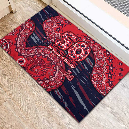 Melbourne Demons NAIDOC Week 2026 Rubber Doormat Australian Aboriginal Dot Art Dreamtime Pattern Style