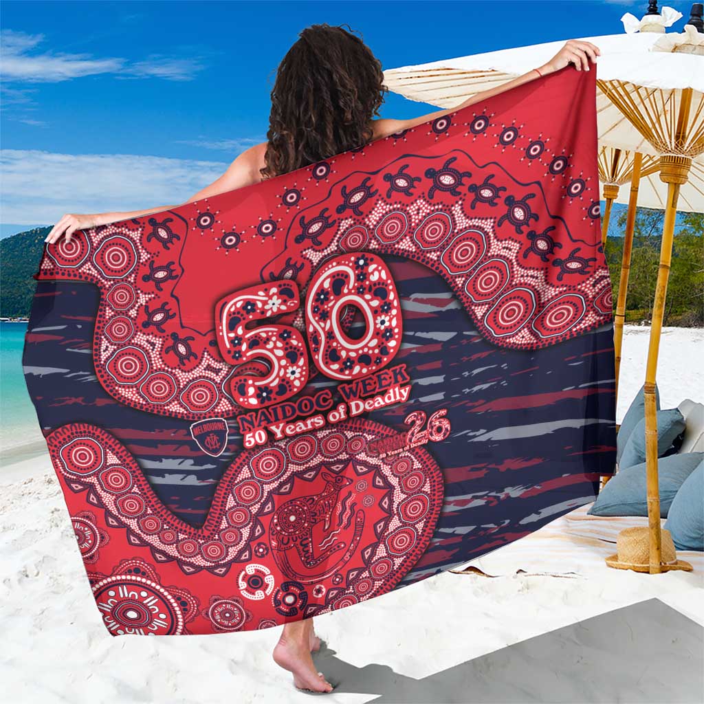 Melbourne Demons NAIDOC Week 2026 Sarong Australian Aboriginal Dot Art Dreamtime Pattern Style