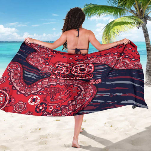 Melbourne Demons NAIDOC Week 2026 Sarong Australian Aboriginal Dot Art Dreamtime Pattern Style