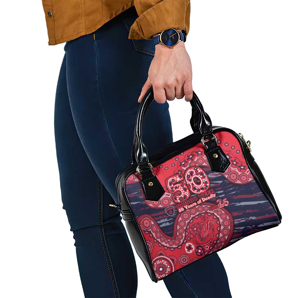 Melbourne Demons NAIDOC Week 2026 Shoulder Handbag Australian Aboriginal Dot Art Dreamtime Pattern Style
