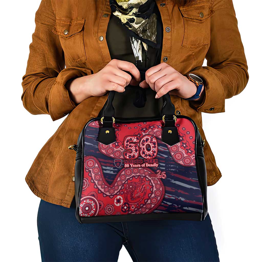 Melbourne Demons NAIDOC Week 2026 Shoulder Handbag Australian Aboriginal Dot Art Dreamtime Pattern Style