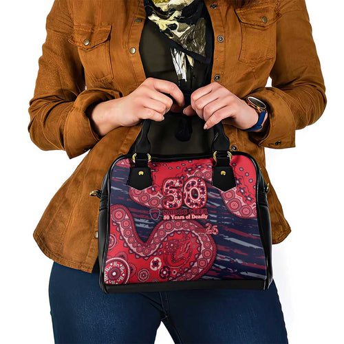 Melbourne Demons NAIDOC Week 2026 Shoulder Handbag Australian Aboriginal Dot Art Dreamtime Pattern Style
