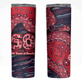 Melbourne Demons NAIDOC Week 2026 Skinny Tumbler Australian Aboriginal Dot Art Dreamtime Pattern Style