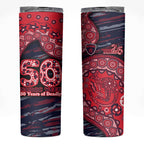 Melbourne Demons NAIDOC Week 2026 Skinny Tumbler Australian Aboriginal Dot Art Dreamtime Pattern Style