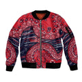 Melbourne Demons NAIDOC Week 2026 Sleeve Zip Bomber Jacket Australian Aboriginal Dot Art Dreamtime Pattern Style