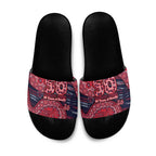 Melbourne Demons NAIDOC Week 2026 Slide Sandals Australian Aboriginal Dot Art Dreamtime Pattern Style