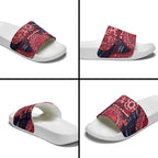 Melbourne Demons NAIDOC Week 2026 Slide Sandals Australian Aboriginal Dot Art Dreamtime Pattern Style