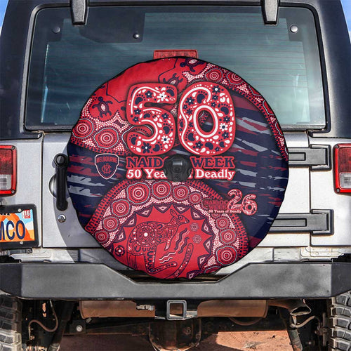 Melbourne Demons NAIDOC Week 2026 Spare Tire Cover Australian Aboriginal Dot Art Dreamtime Pattern Style