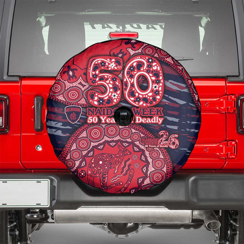 Melbourne Demons NAIDOC Week 2026 Spare Tire Cover Australian Aboriginal Dot Art Dreamtime Pattern Style
