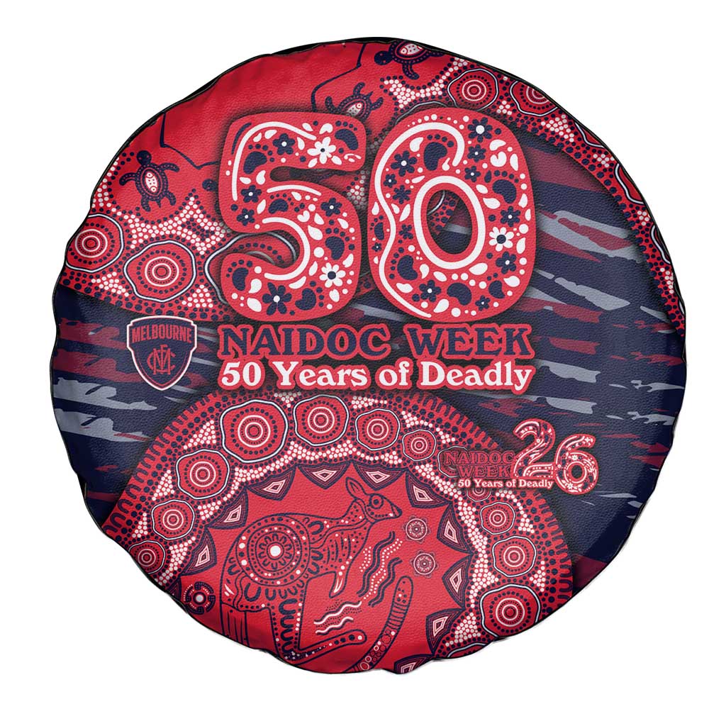 Melbourne Demons NAIDOC Week 2026 Spare Tire Cover Australian Aboriginal Dot Art Dreamtime Pattern Style