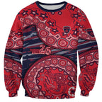 Melbourne Demons NAIDOC Week 2026 Sweatshirt Australian Aboriginal Dot Art Dreamtime Pattern Style