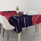 Melbourne Demons NAIDOC Week 2026 Tablecloth Australian Aboriginal Dot Art Dreamtime Pattern Style