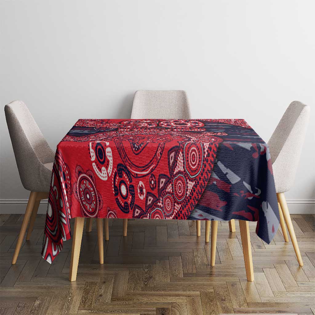 Melbourne Demons NAIDOC Week 2026 Tablecloth Australian Aboriginal Dot Art Dreamtime Pattern Style