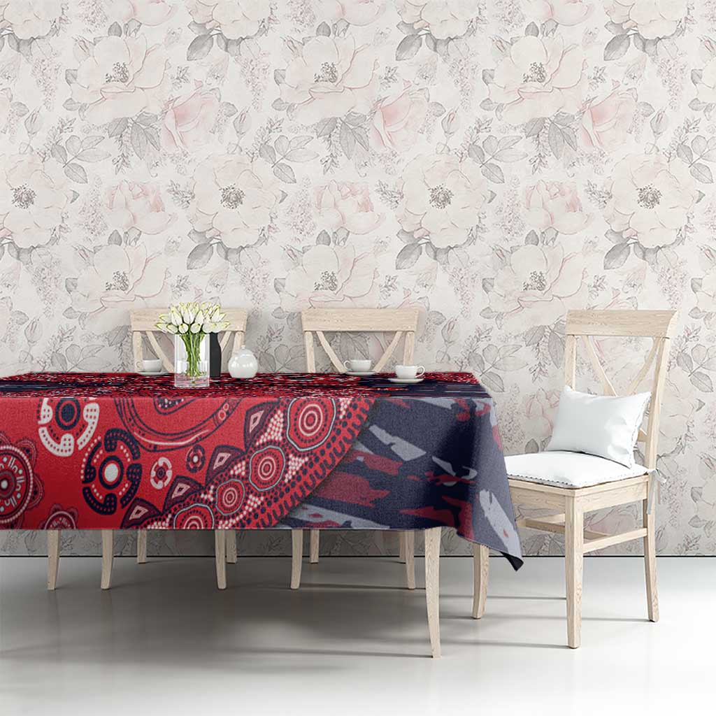 Melbourne Demons NAIDOC Week 2026 Tablecloth Australian Aboriginal Dot Art Dreamtime Pattern Style