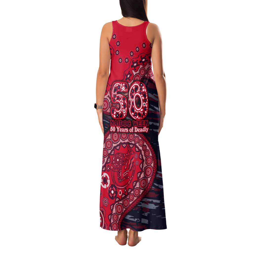 Melbourne Demons NAIDOC Week 2026 Tank Maxi Dress Australian Aboriginal Dot Art Dreamtime Pattern Style
