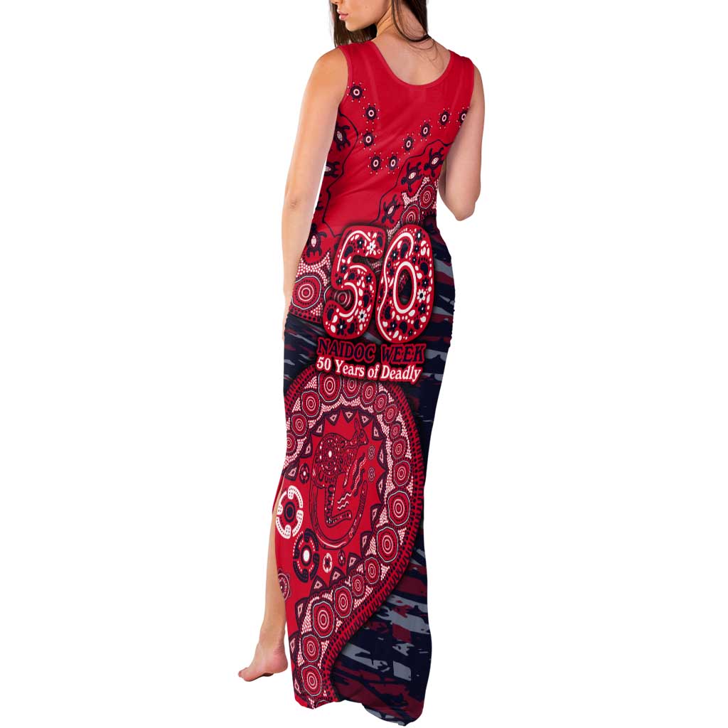 Melbourne Demons NAIDOC Week 2026 Tank Maxi Dress Australian Aboriginal Dot Art Dreamtime Pattern Style