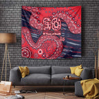 Melbourne Demons NAIDOC Week 2026 Tapestry Australian Aboriginal Dot Art Dreamtime Pattern Style