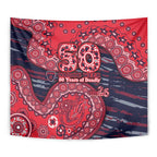 Melbourne Demons NAIDOC Week 2026 Tapestry Australian Aboriginal Dot Art Dreamtime Pattern Style