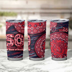 Melbourne Demons NAIDOC Week 2026 Tumbler Cup Australian Aboriginal Dot Art Dreamtime Pattern Style