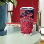 Melbourne Demons NAIDOC Week 2026 Tumbler Cup Australian Aboriginal Dot Art Dreamtime Pattern Style