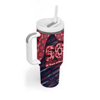 Melbourne Demons NAIDOC Week 2026 Tumbler With Handle Australian Aboriginal Dot Art Dreamtime Pattern Style