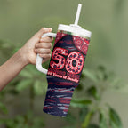 Melbourne Demons NAIDOC Week 2026 Tumbler With Handle Australian Aboriginal Dot Art Dreamtime Pattern Style