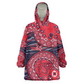 Melbourne Demons NAIDOC Week 2026 Wearable Blanket Hoodie Australian Aboriginal Dot Art Dreamtime Pattern Style