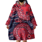 Melbourne Demons NAIDOC Week 2026 Wearable Blanket Hoodie Australian Aboriginal Dot Art Dreamtime Pattern Style