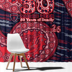 Melbourne Demons NAIDOC Week 2026 Window Curtain Australian Aboriginal Dot Art Dreamtime Pattern Style