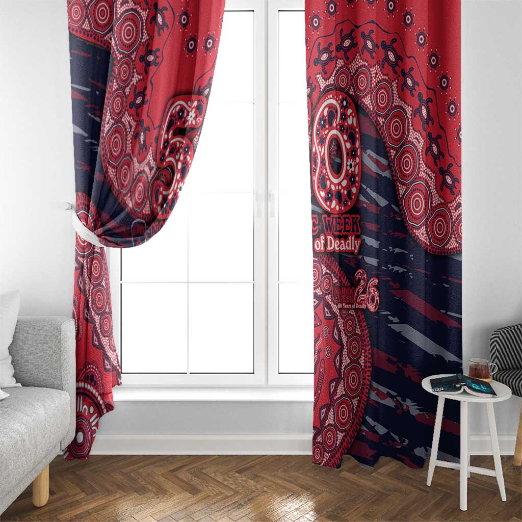 Melbourne Demons NAIDOC Week 2026 Window Curtain Australian Aboriginal Dot Art Dreamtime Pattern Style