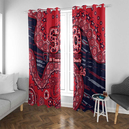 Melbourne Demons NAIDOC Week 2026 Window Curtain Australian Aboriginal Dot Art Dreamtime Pattern Style