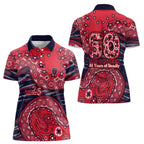 Melbourne Demons NAIDOC Week 2026 Women Polo Shirt Australian Aboriginal Dot Art Dreamtime Pattern Style