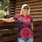 Melbourne Demons NAIDOC Week 2026 Women Polo Shirt Australian Aboriginal Dot Art Dreamtime Pattern Style