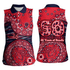 Melbourne Demons NAIDOC Week 2026 Women Sleeveless Polo Shirt Australian Aboriginal Dot Art Dreamtime Pattern Style