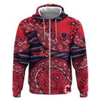 Melbourne Demons NAIDOC Week 2026 Zip Hoodie Australian Aboriginal Dot Art Dreamtime Pattern Style