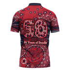 Melbourne Demons NAIDOC Week 2026 Zipper Polo Shirt Australian Aboriginal Dot Art Dreamtime Pattern Style