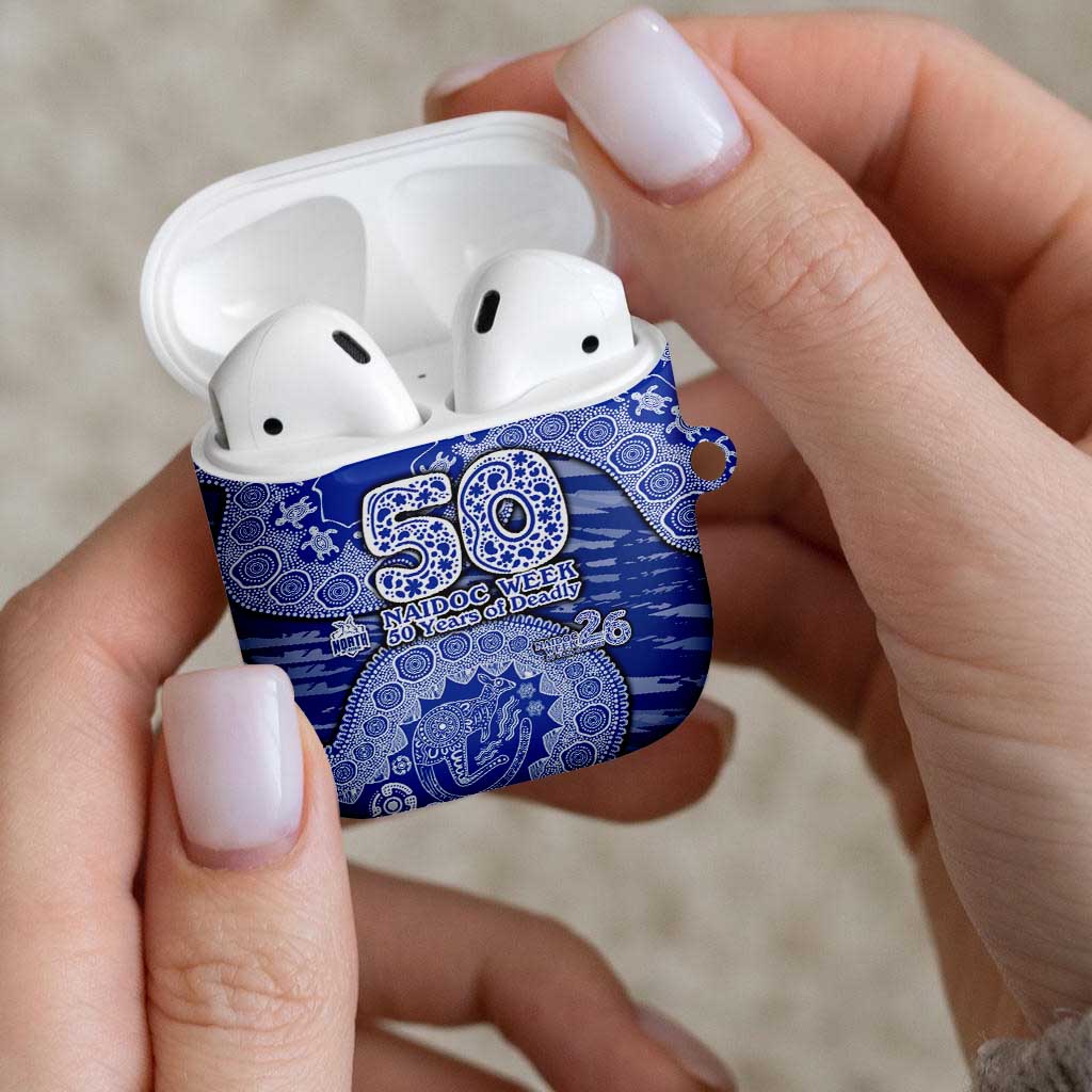 North Melbourne Kangaroos NAIDOC Week 2026 AirPods Case Australian Aboriginal Dot Art Dreamtime Pattern Style