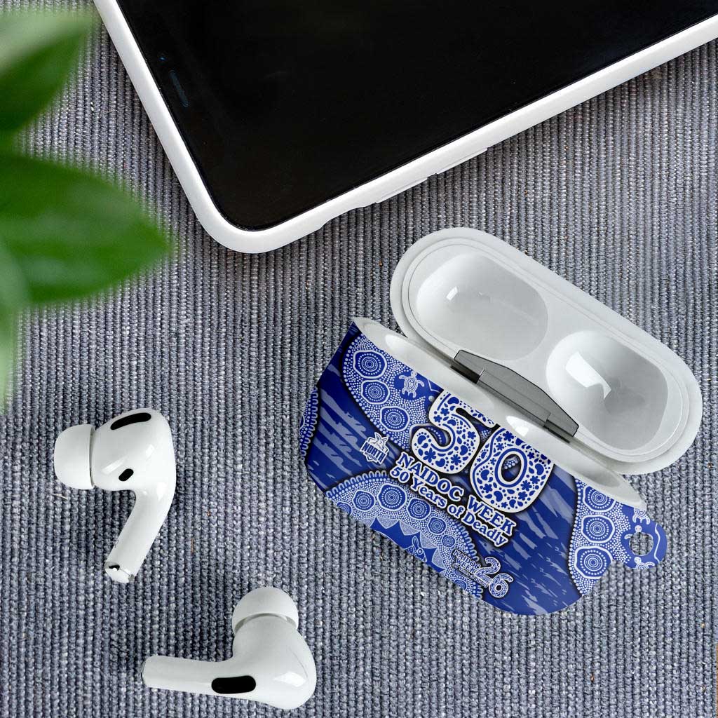 North Melbourne Kangaroos NAIDOC Week 2026 AirPods Case Australian Aboriginal Dot Art Dreamtime Pattern Style