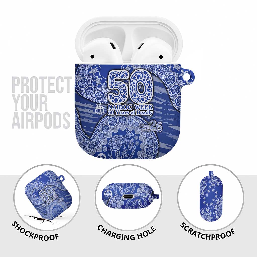 North Melbourne Kangaroos NAIDOC Week 2026 AirPods Case Australian Aboriginal Dot Art Dreamtime Pattern Style