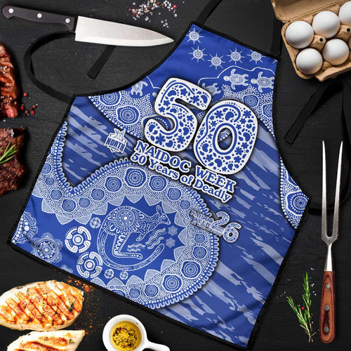 North Melbourne Kangaroos NAIDOC Week 2026 Apron Australian Aboriginal Dot Art Dreamtime Pattern Style