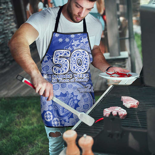 North Melbourne Kangaroos NAIDOC Week 2026 Apron Australian Aboriginal Dot Art Dreamtime Pattern Style