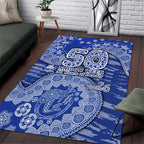 North Melbourne Kangaroos NAIDOC Week 2026 Area Rug Australian Aboriginal Dot Art Dreamtime Pattern Style