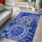 North Melbourne Kangaroos NAIDOC Week 2026 Area Rug Australian Aboriginal Dot Art Dreamtime Pattern Style